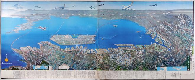 1962年_44.三十年後の京葉地帯想像図（峰地図）