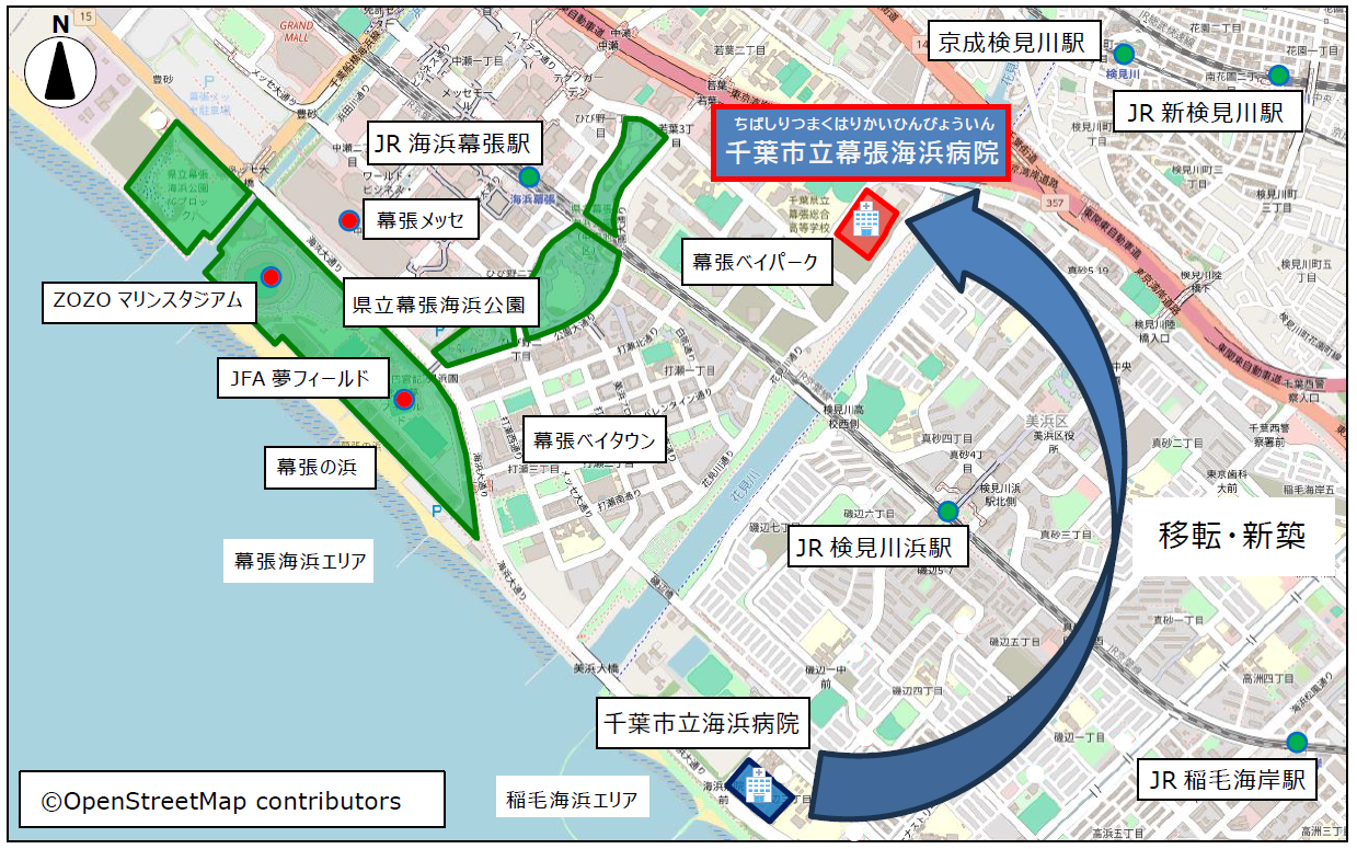 新病院名称案決定案内図
