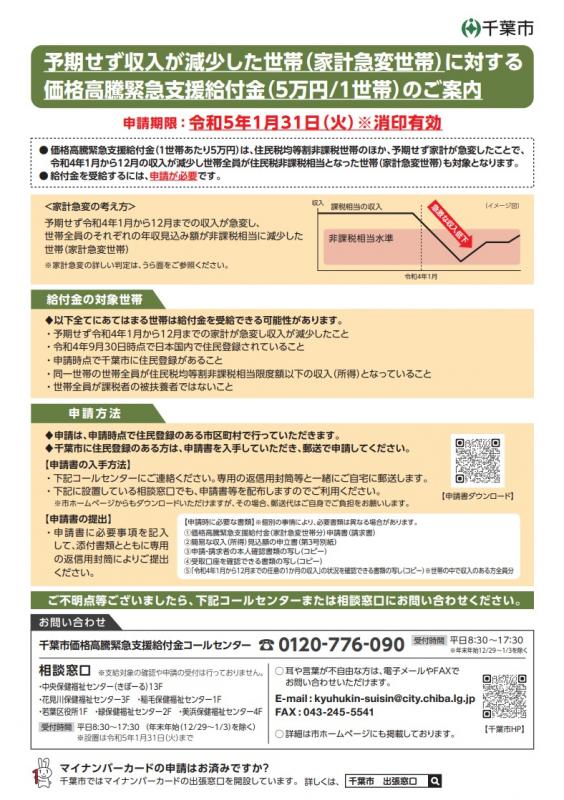 家計急変チラシ表面