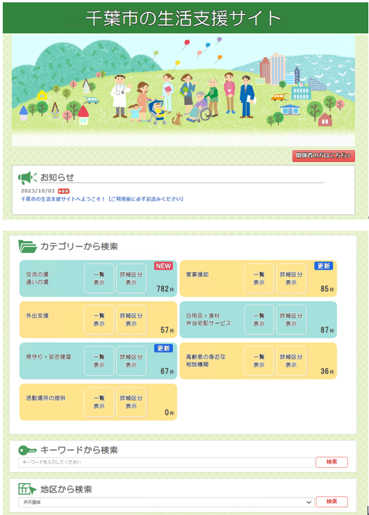 生活支援サイトトップページ