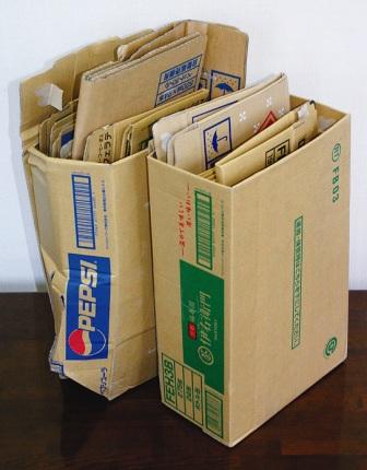 ダンボールに入れられたダンボールは回収しません