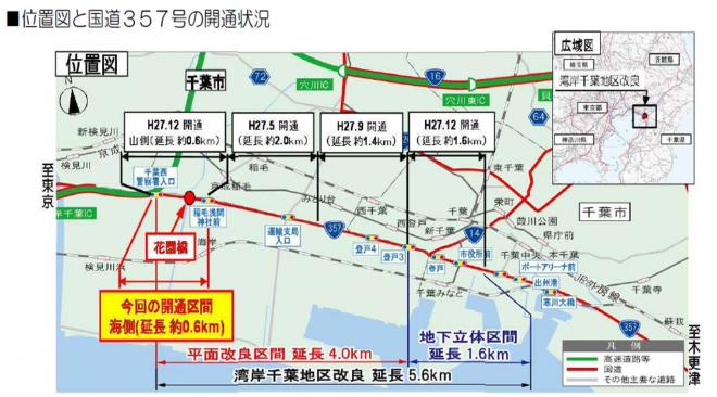 国道357号千葉地区平面図