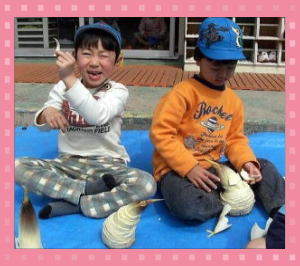 筍をむく写真