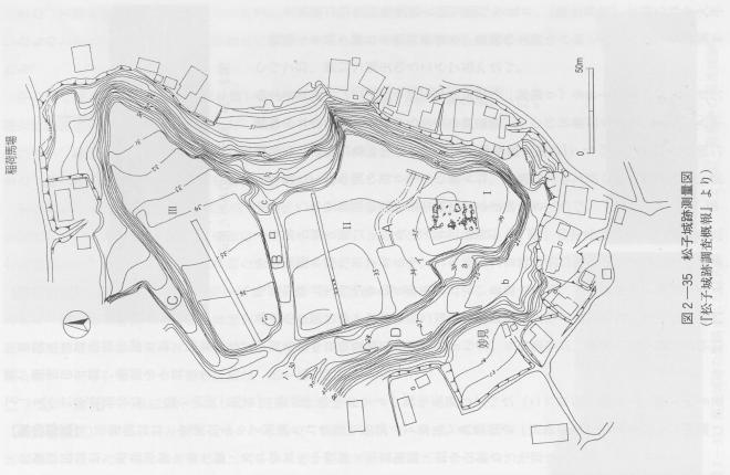 松子城跡実測図