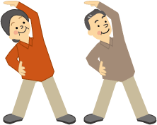 体操をしているイラスト