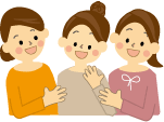 お母さんたちのイラスト