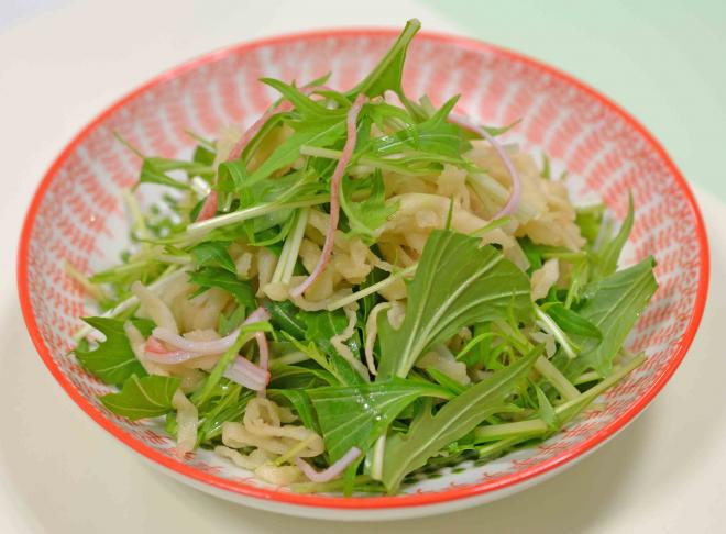 切り干し大根と水菜のサラダ