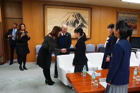 アメリカ合衆国副大統領夫人が市役所を訪問