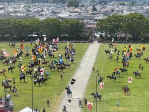 相馬野馬追 騎馬行列、甲冑競馬、神旗争奪戦 視察
