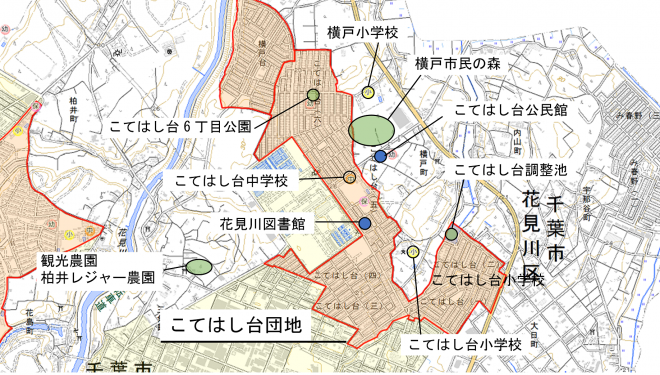 こてはし台地図