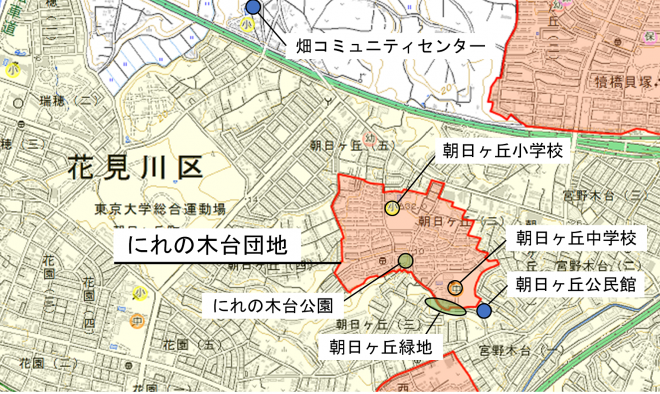 にれの木台地図