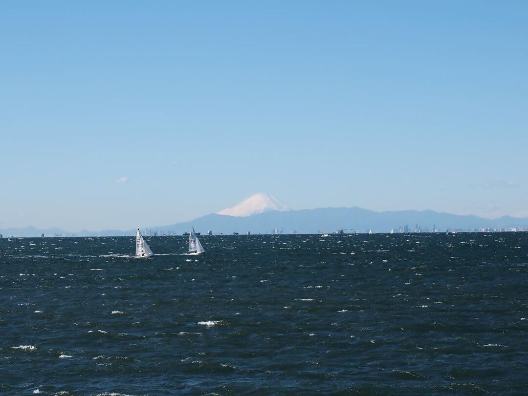 いなげの浜からの富士山