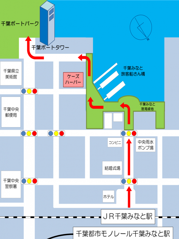 千葉みなと動線地図