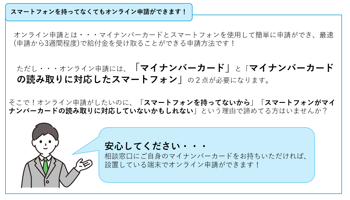 申請サポートしてます
